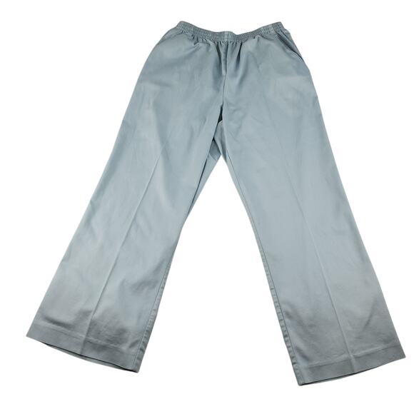 Alfred Dunner Pants Womens 12P Petite Lot of 3 Gray Turquoise Sky Blue Pull On - Picture 6 of 16